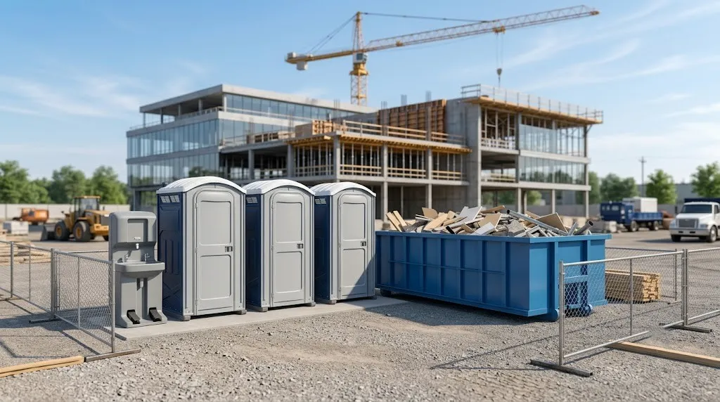 Portable toilet delivery crew serving Hemet, CA